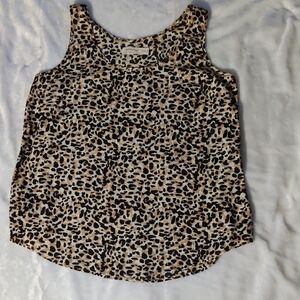 Faded Glory Animal Print Sleeveless Shell Top Size XXL